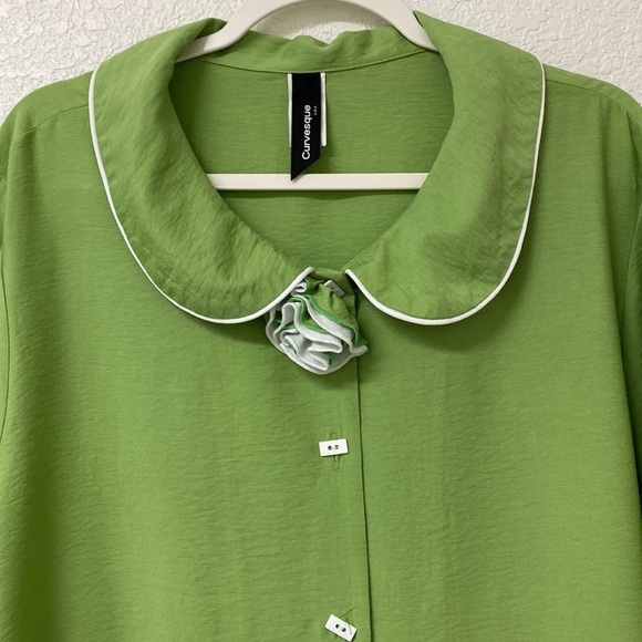 Curvesque Bohochic Sharkbite 3/4 Sleeve Top 3X - Picture 2 of 9